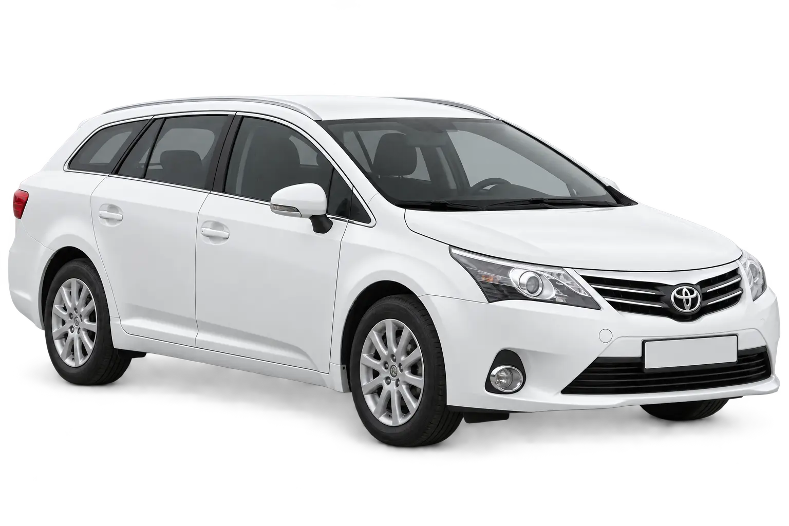 Toyota Avensis stasjonsvogn som eksempel på en Budget-bil